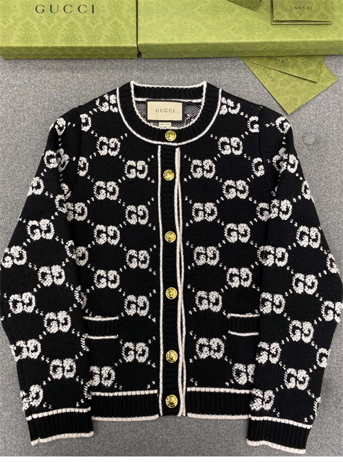 Gucci 구찌 GG 울 부클레 자카드 크루넥 가디건 레플리카 6번 이미지 - 의류 | 세미샵 레플리카 사이트