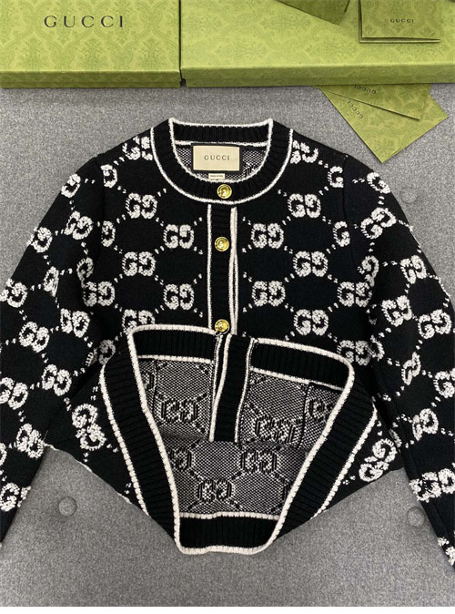 Gucci 구찌 GG 울 부클레 자카드 크루넥 가디건 레플리카 7번 이미지 - 의류 | 세미샵 레플리카 사이트