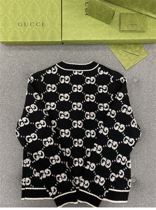 Gucci 구찌 GG 울 부클레 자카드 크루넥 가디건 레플리카 9번 이미지 - 의류 | 세미샵 레플리카 사이트
