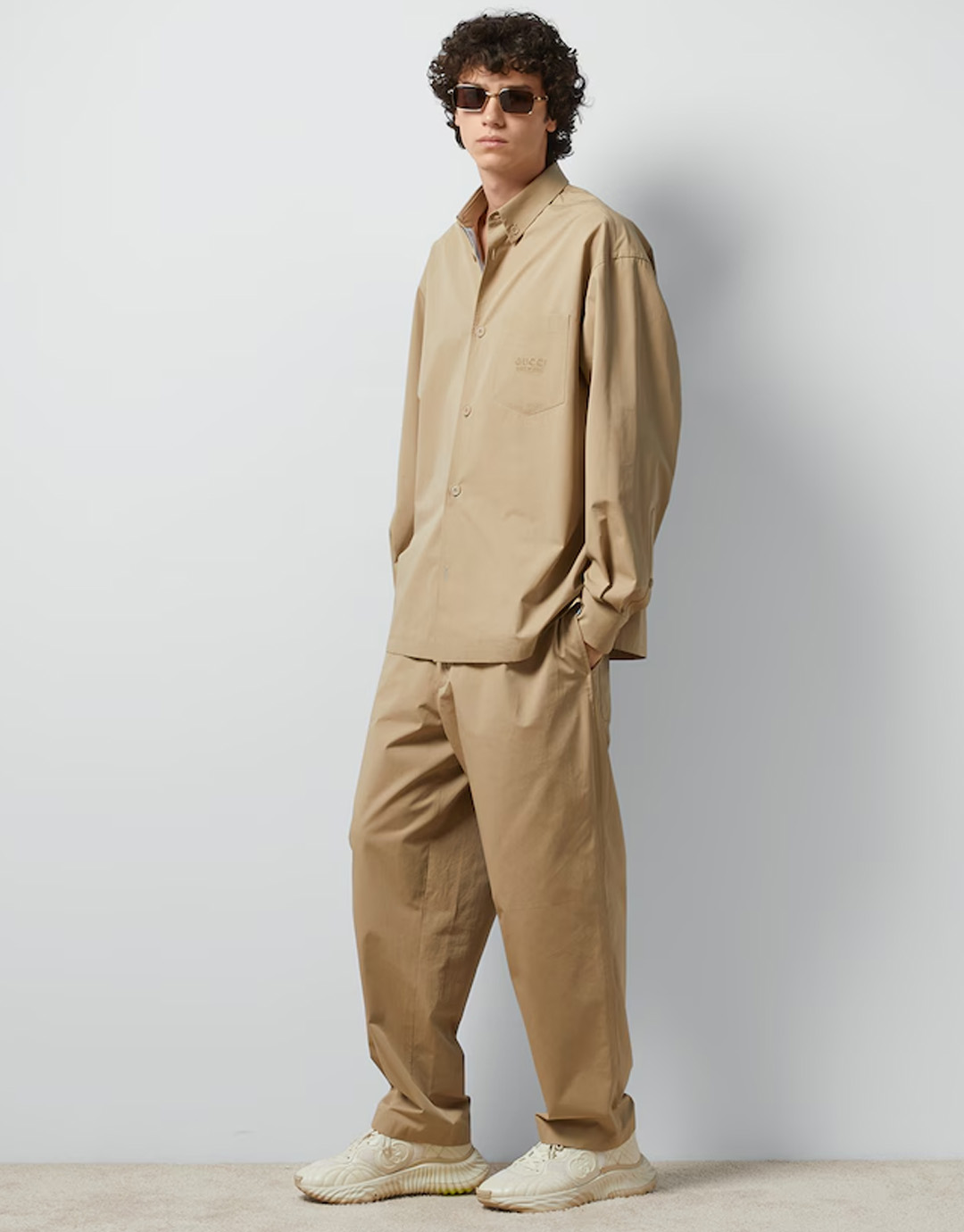 Gucci 구찌 MADE IN ITALY 자수 헤비 코튼 포플린 셔츠 레플리카 2번 이미지 - 의류 | 세미샵 레플리카 사이트