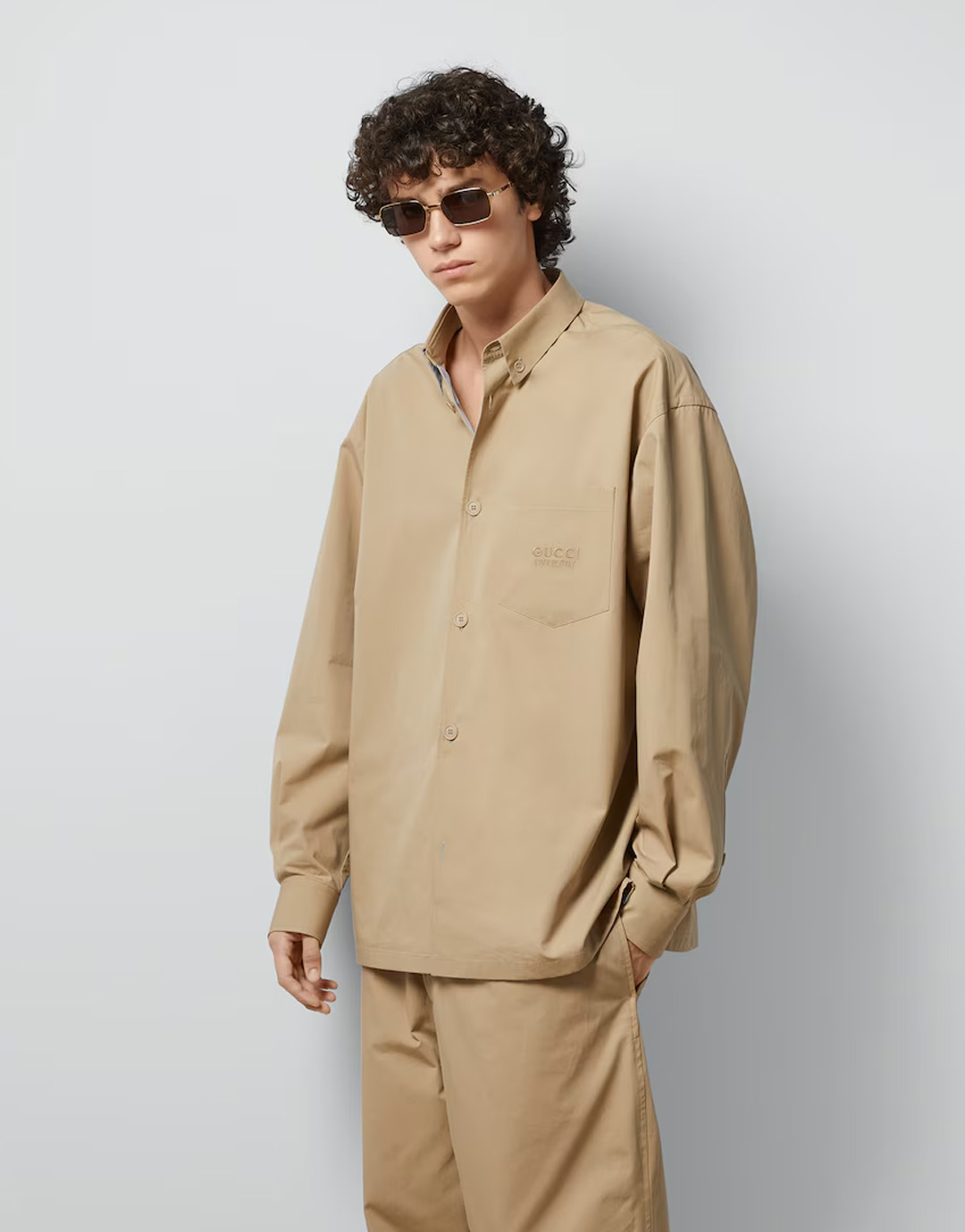 Gucci 구찌 MADE IN ITALY 자수 헤비 코튼 포플린 셔츠 레플리카 3번 이미지 - 의류 | 세미샵 레플리카 사이트