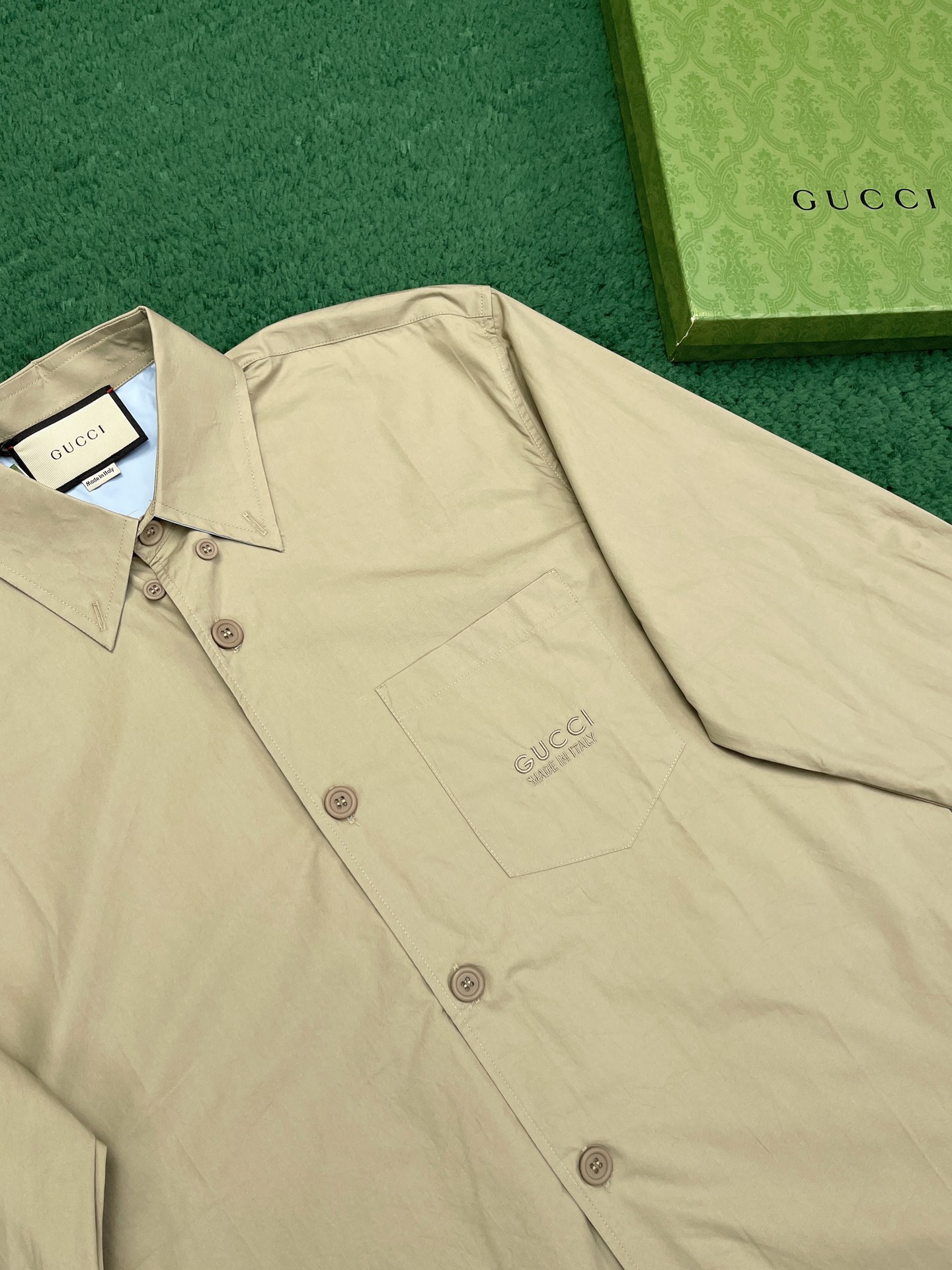 Gucci 구찌 MADE IN ITALY 자수 헤비 코튼 포플린 셔츠 레플리카 7번 이미지 - 의류 | 세미샵 레플리카 사이트