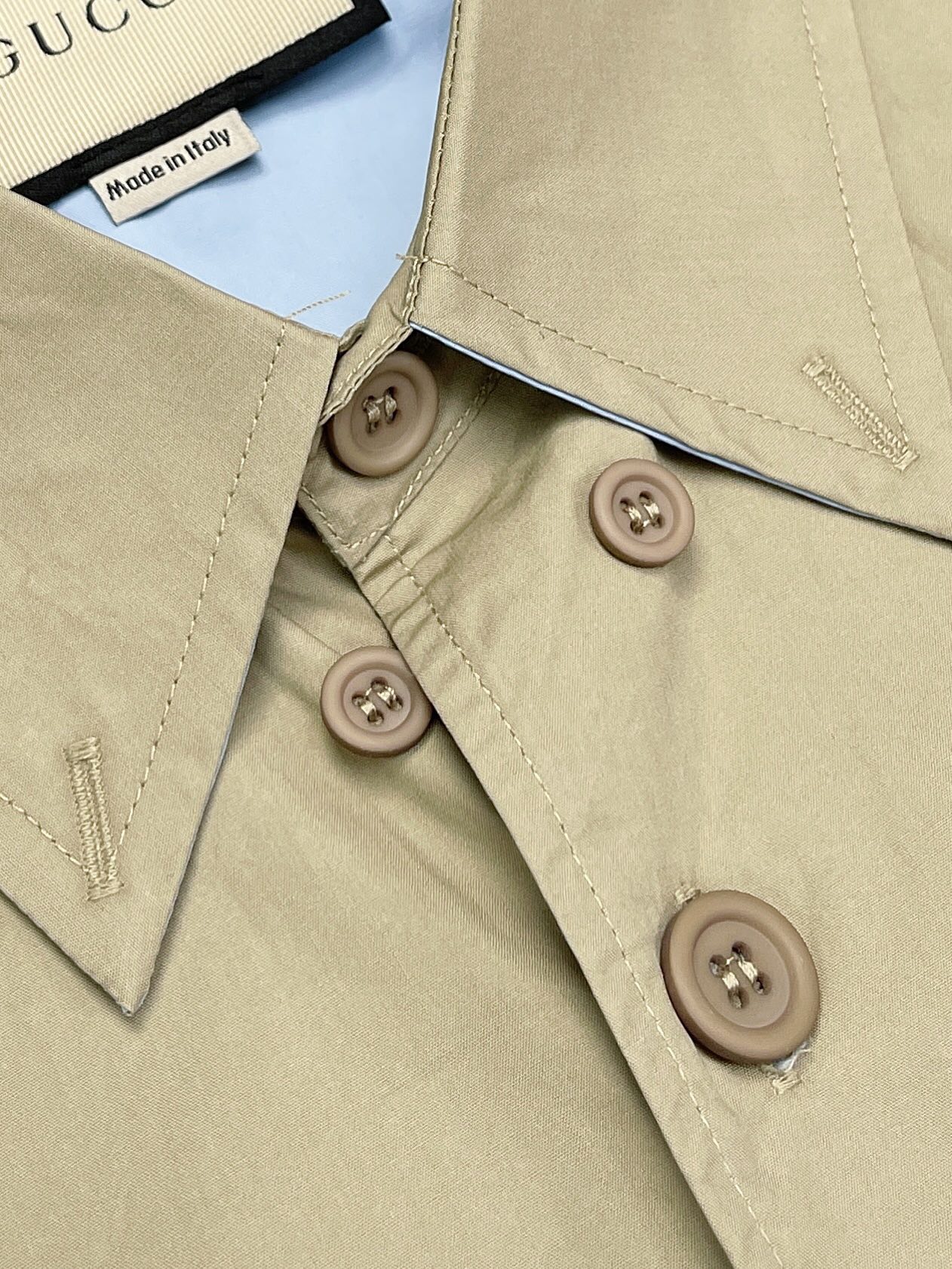 Gucci 구찌 MADE IN ITALY 자수 헤비 코튼 포플린 셔츠 레플리카 9번 이미지 - 의류 | 세미샵 레플리카 사이트