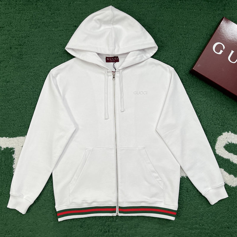 Gucci 구찌 Web코튼 저지 스웨트셔츠 후드 집업 레플리카 1번 이미지 - 의류 | 세미샵 레플리카 사이트