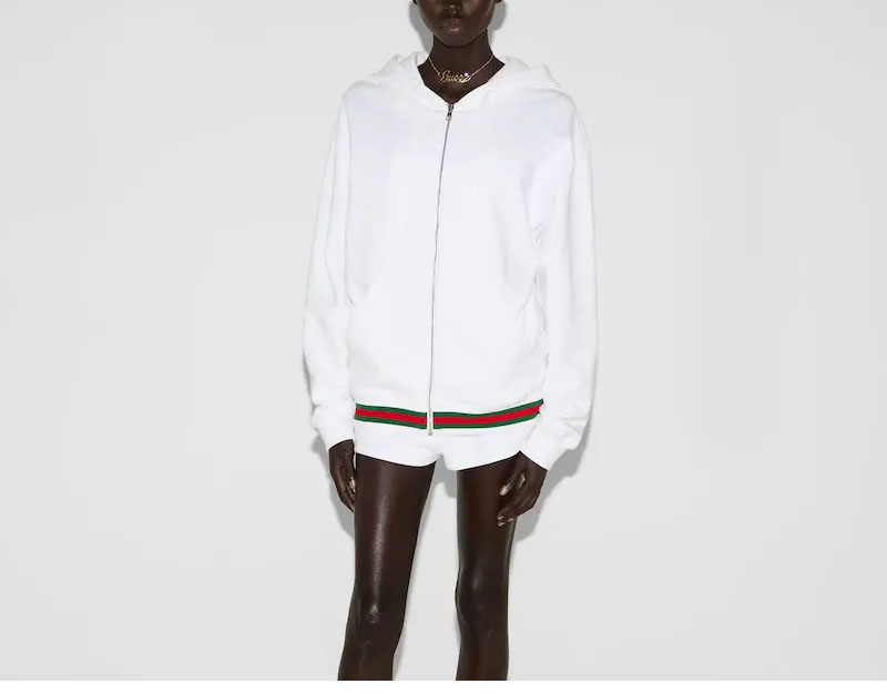 Gucci 구찌 Web코튼 저지 스웨트셔츠 후드 집업 레플리카 2번 이미지 - 의류 | 세미샵 레플리카 사이트