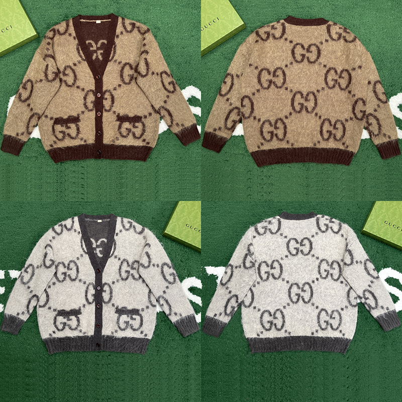구찌 리버서블 GG 모헤어 울 가디건
