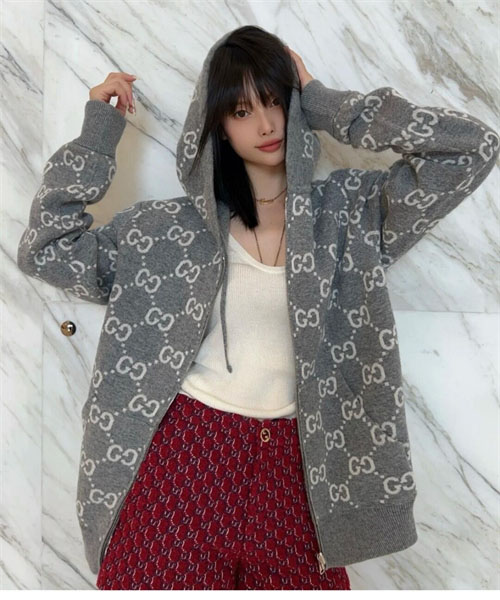 Gucci 구찌 리버시블 GG 울 후드 집업 레플리카 21번 이미지 - 의류 | 세미샵 레플리카 사이트