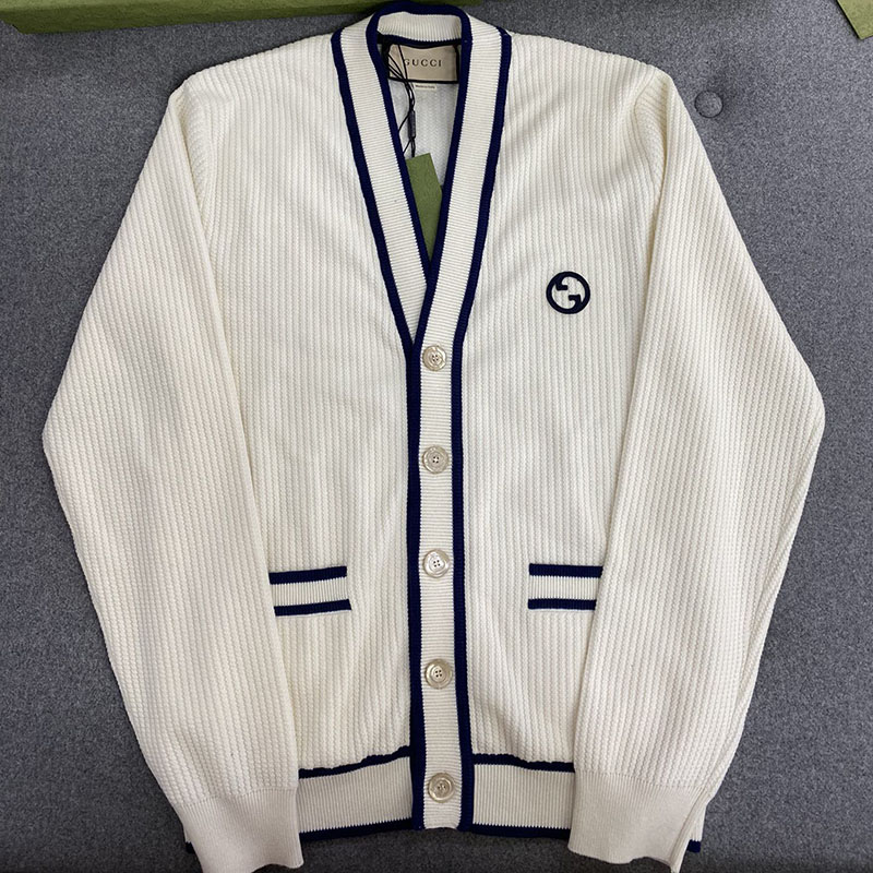 Gucci 구찌 리브드 울 블렌드 인터로킹G 로고 가디건 레플리카 1번 이미지 - 의류 | 세미샵 레플리카 사이트