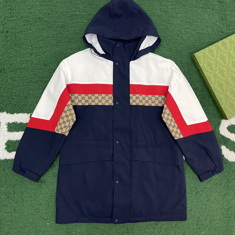 구찌 매트 GG 캔버스 패브릭 코트