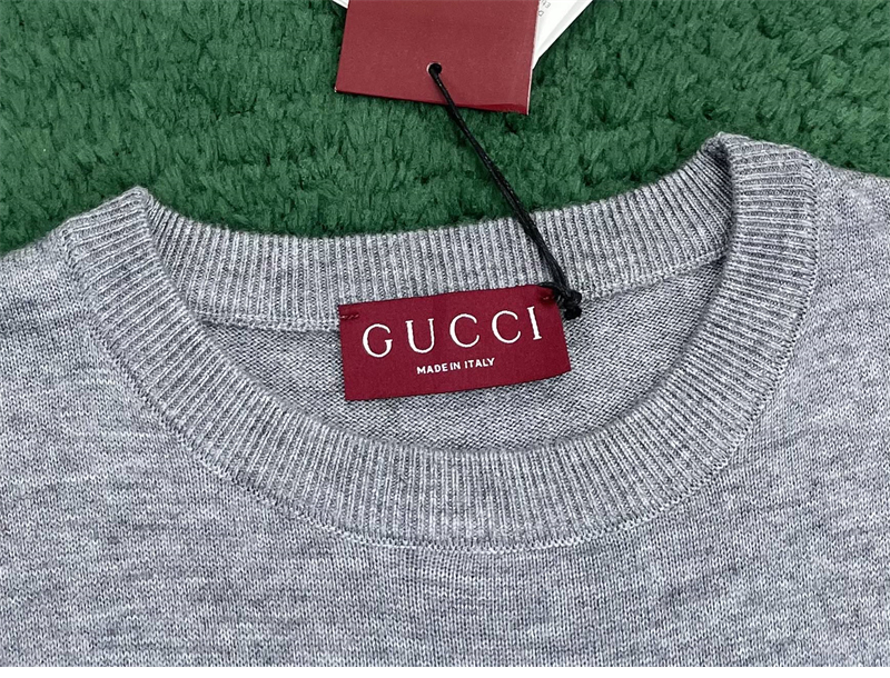 구찌 멀티컬러 GG 인타르시아 파인 캐시미어 스웨터 (레어) - 상세 이미지