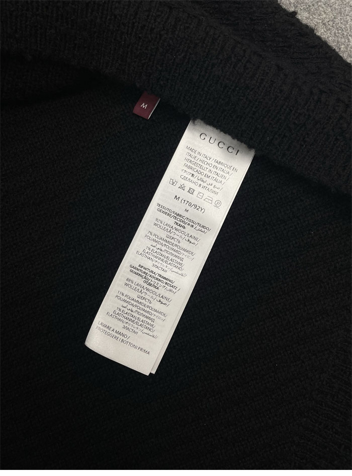 Gucci 구찌 울 부클레 인터로킹 G 버튼 반팔 니트 스웨터 레플리카 19번 이미지 - 의류 | 세미샵 레플리카 사이트