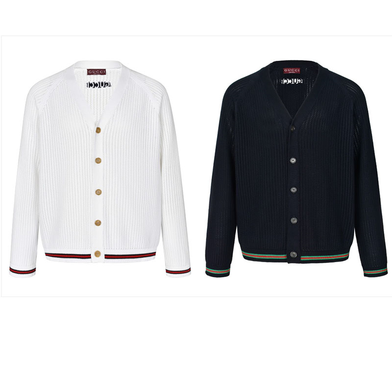 구찌 웹아주르 코튼 니트 가디건
