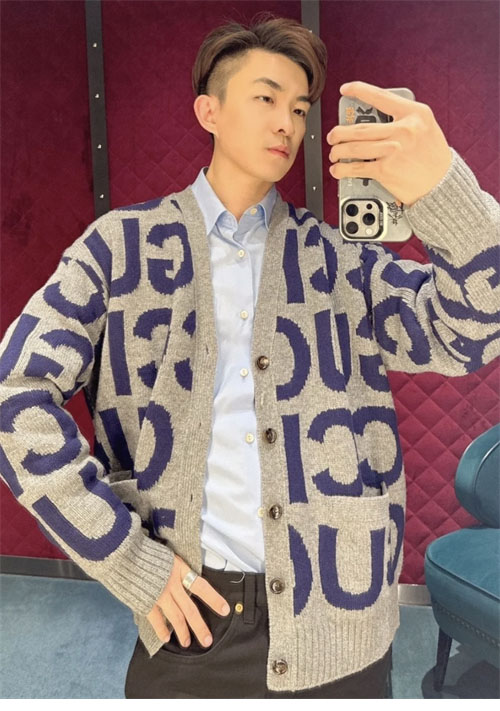 Gucci 구찌 인타르시아 로고 울 가디건 레플리카 5번 이미지 - 의류 | 세미샵 레플리카 사이트