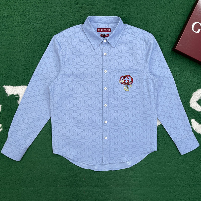 구찌 구찌 인터로킹 G 옥스포드 GG 코튼 셔츠 레플리카 1번 이미지 - 의류 | 세미샵 레플리카 사이트