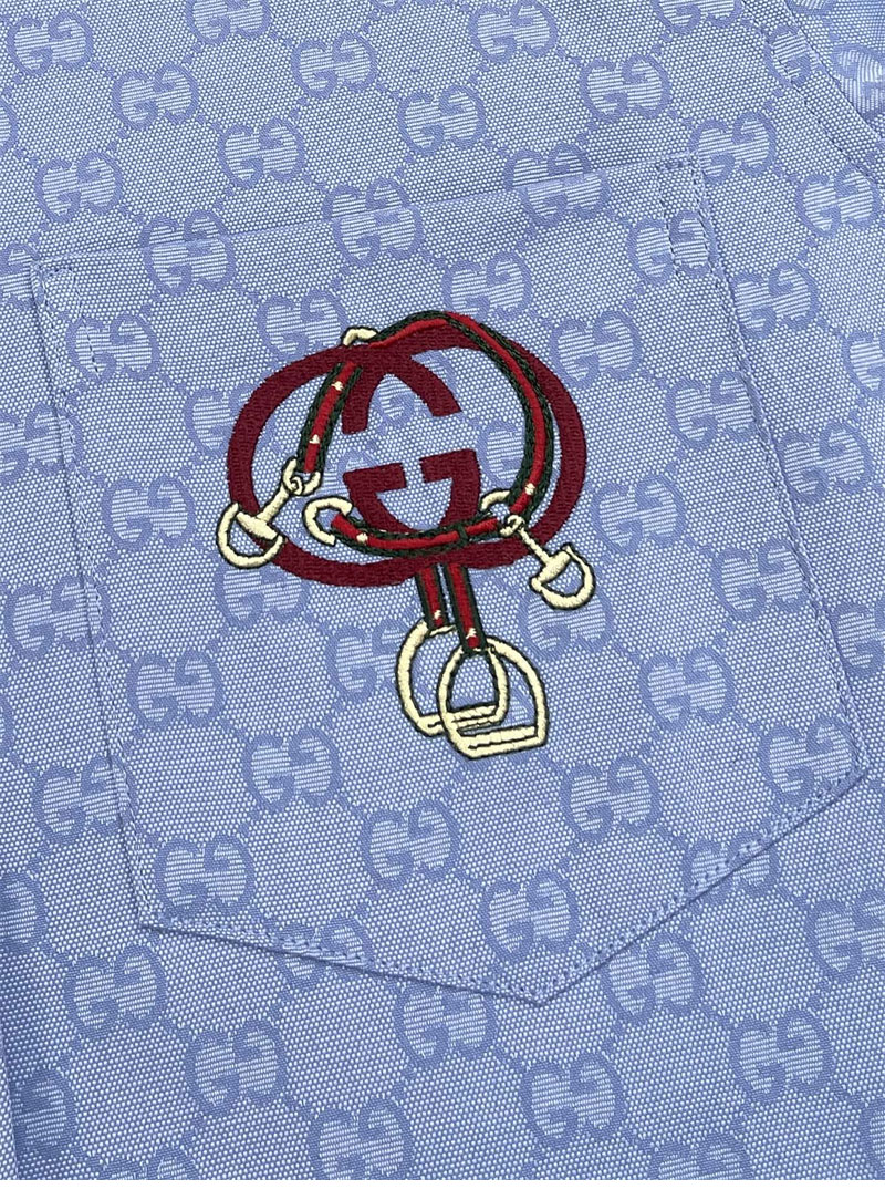 구찌 구찌 인터로킹 G 옥스포드 GG 코튼 셔츠 레플리카 4번 이미지 - 의류 | 세미샵 레플리카 사이트