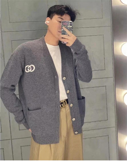 Gucci 구찌 인터로킹 G 울 니트 가디건 레플리카 7번 이미지 - 의류 | 세미샵 레플리카 사이트