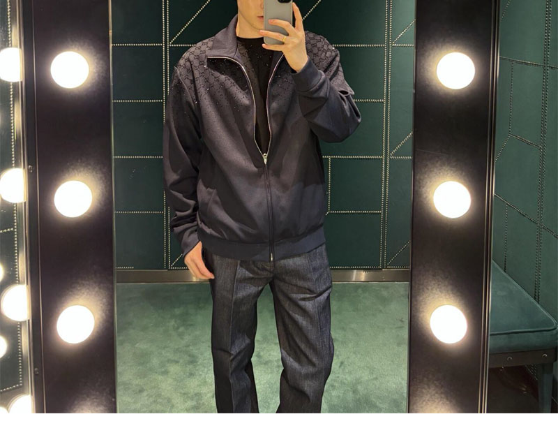 구찌 구찌 크리스털 GG 테크니컬 저지 집업 자켓 레플리카 2번 이미지 - 의류 | 세미샵 레플리카 사이트