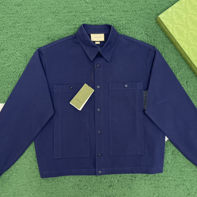 구찌 프린트 캔버스 코튼 셔츠