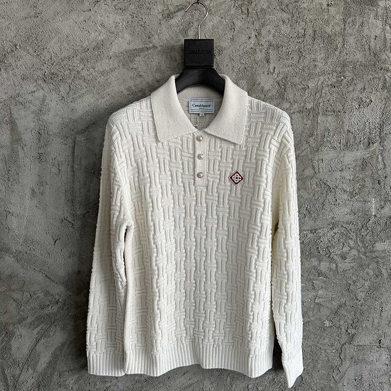 카사블랑카 3D 밀라노 울 니트 폴로 셔츠