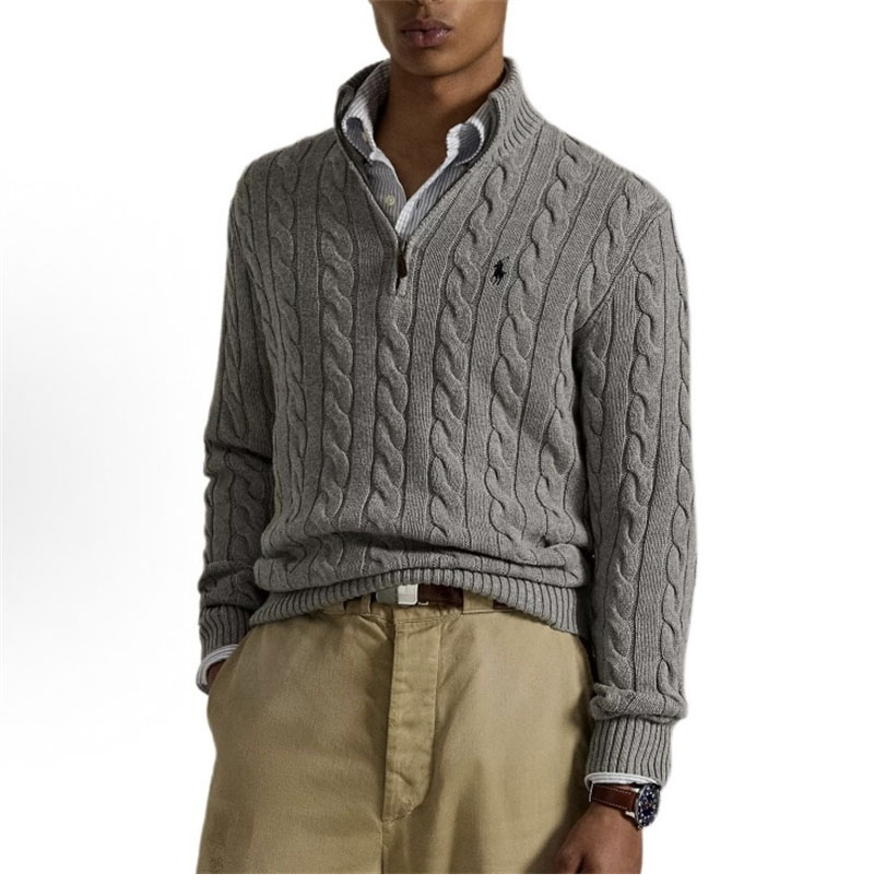 기타 폴로 랄프 로렌 쿼터 집업 케이블 니트 스웨터 레플리카 1번 이미지 - 의류 | 세미샵 레플리카 사이트