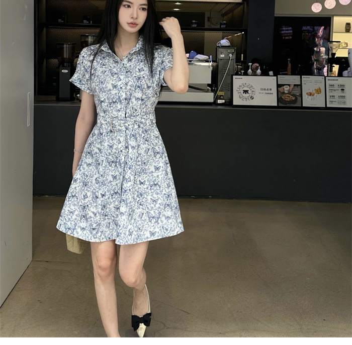 디올 25SS 플라워 벨트 원피스 - 상세 이미지