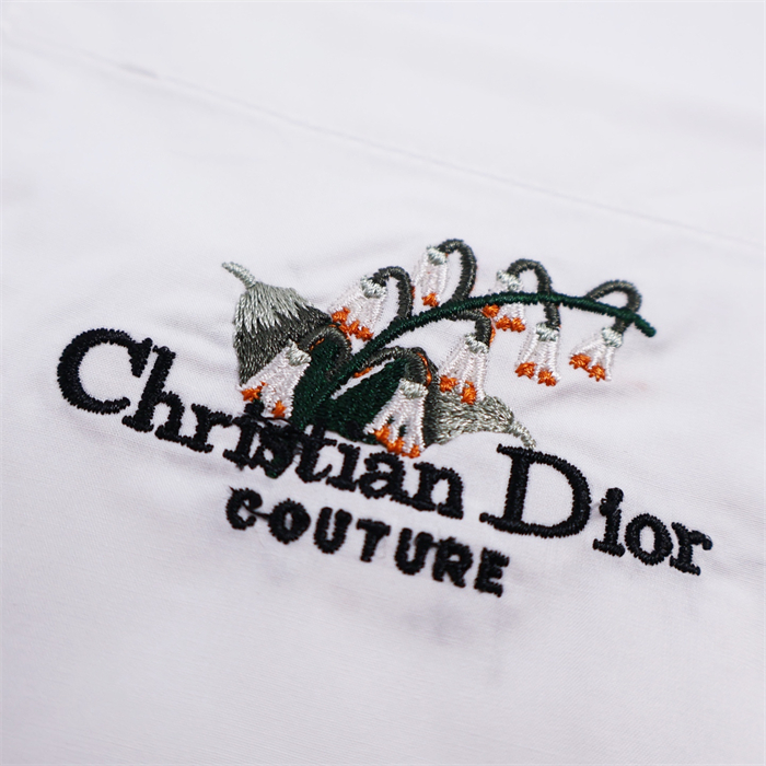 디올 Couture 꾸뛰르 은방울꽃 자수 반팔 셔츠 (세븐) - 상세 이미지