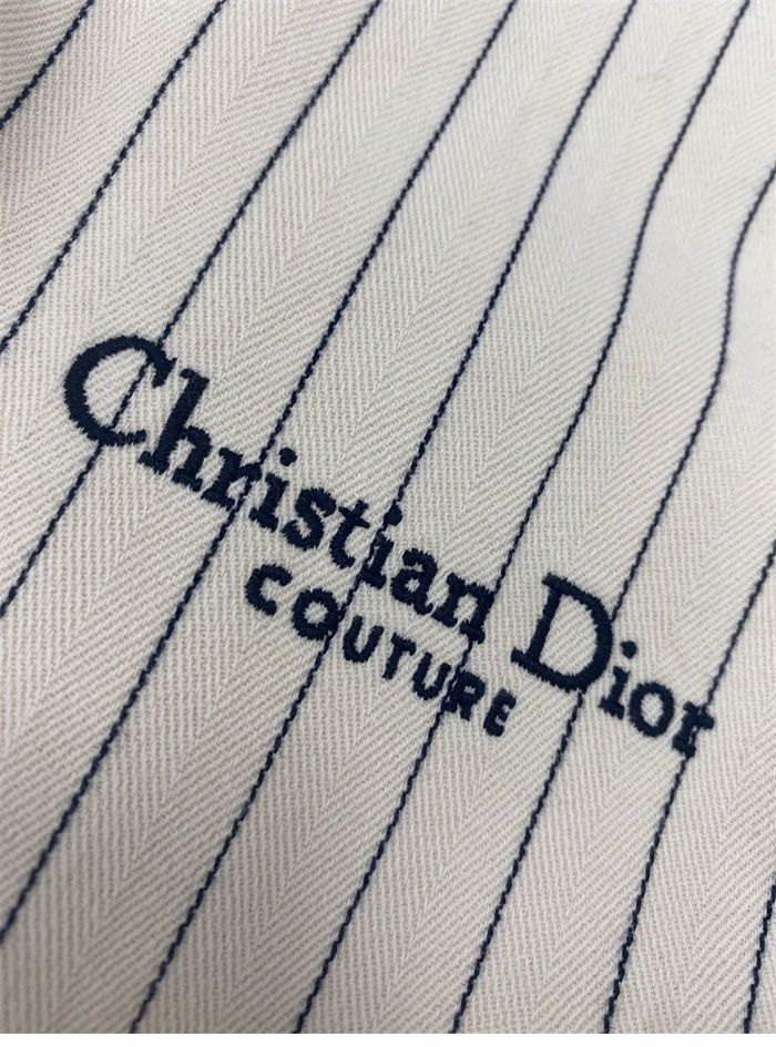 디올 Couture 꾸뛰르 핀스트라이프 오버셔츠（TJ공장） - 상세 이미지
