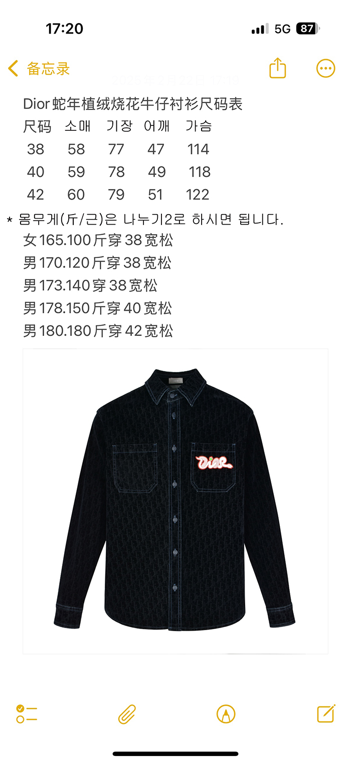 디올 x KAWS 오버셔츠（세븐） - 상세 이미지