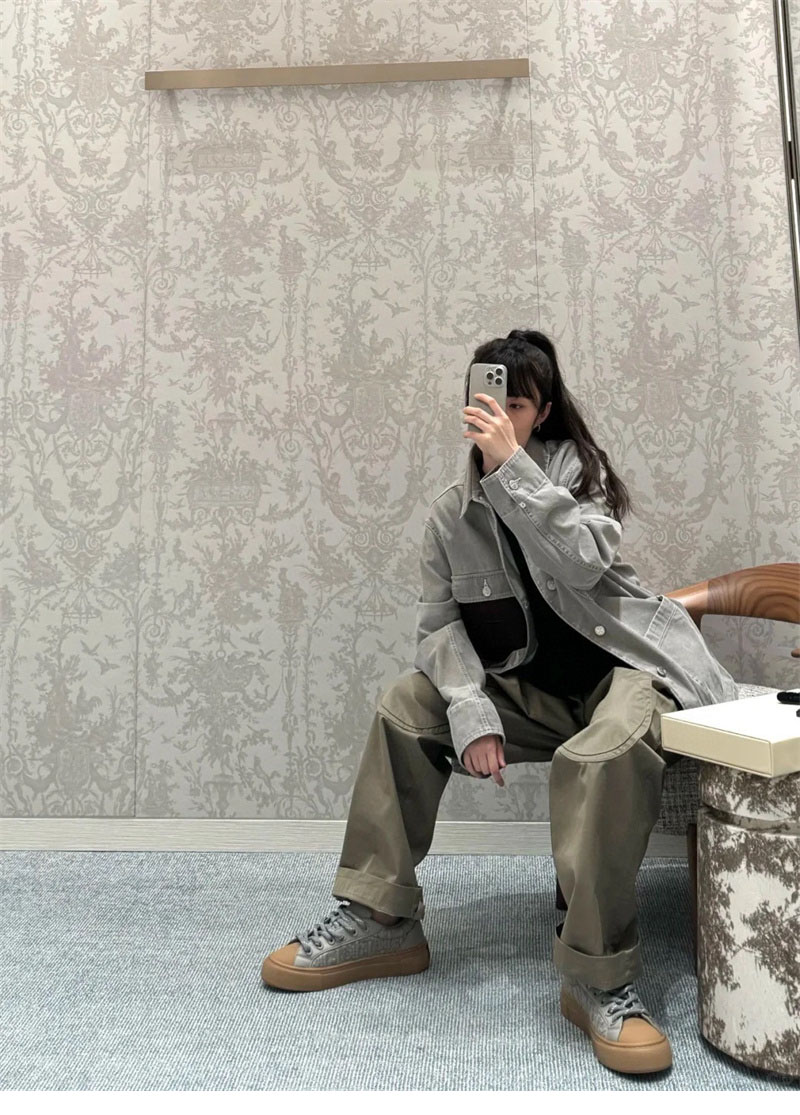 디올 x 스톤아일랜드 재킷 블랙 코튼 캔버스 - 상세 이미지