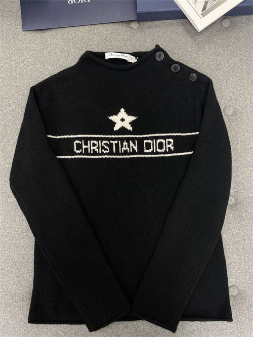 디올 디올 여성용 캐시미어 스타 심볼 자수 니트 스웨터 레플리카 2번 이미지 - 의류 | 세미샵 레플리카 사이트