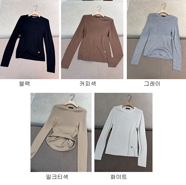 로로피아나 babycashmere 라운드넥 니트 스웨터 - 상세 이미지