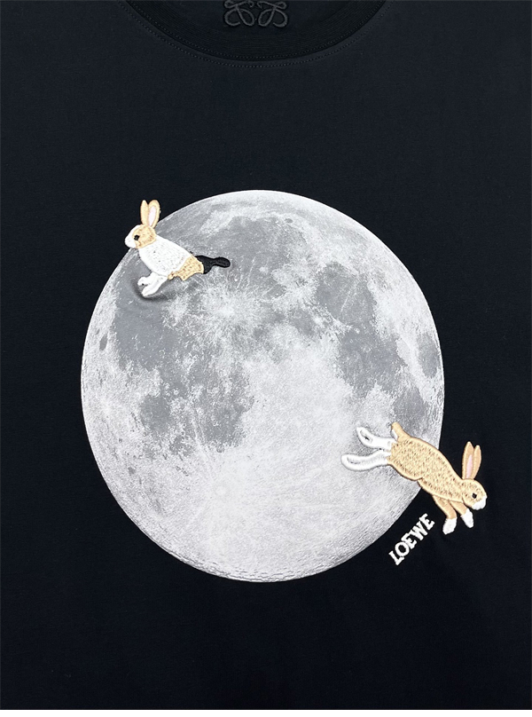 로에베 x 수나 후지타 Bunny & Moon 반팔 티셔츠（레어） - 상세 이미지