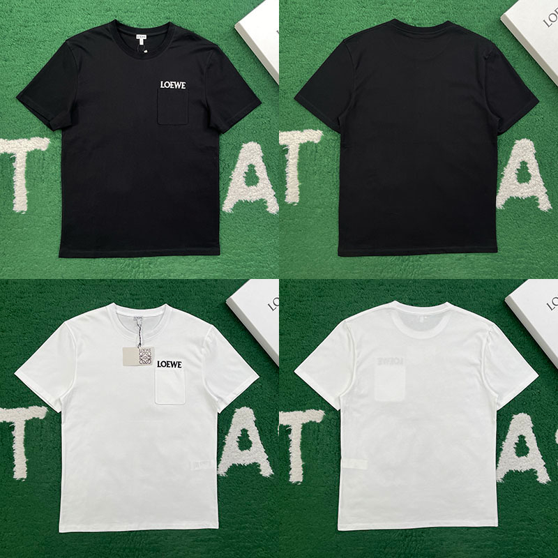 로에베 로에베 로고 자수 포켓 크루넥 반팔 티셔츠 레플리카 7번 이미지 - 의류 | 세미샵 레플리카 사이트