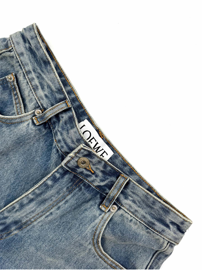 Loewe 로에베 아나그램 베럴 레그 워시드 와이드 데님 진 레플리카 8번 이미지 - 의류 | 세미샵 레플리카 사이트