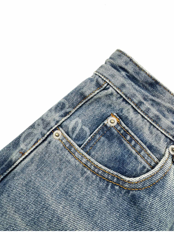 Loewe 로에베 아나그램 베럴 레그 워시드 와이드 데님 진 레플리카 9번 이미지 - 의류 | 세미샵 레플리카 사이트