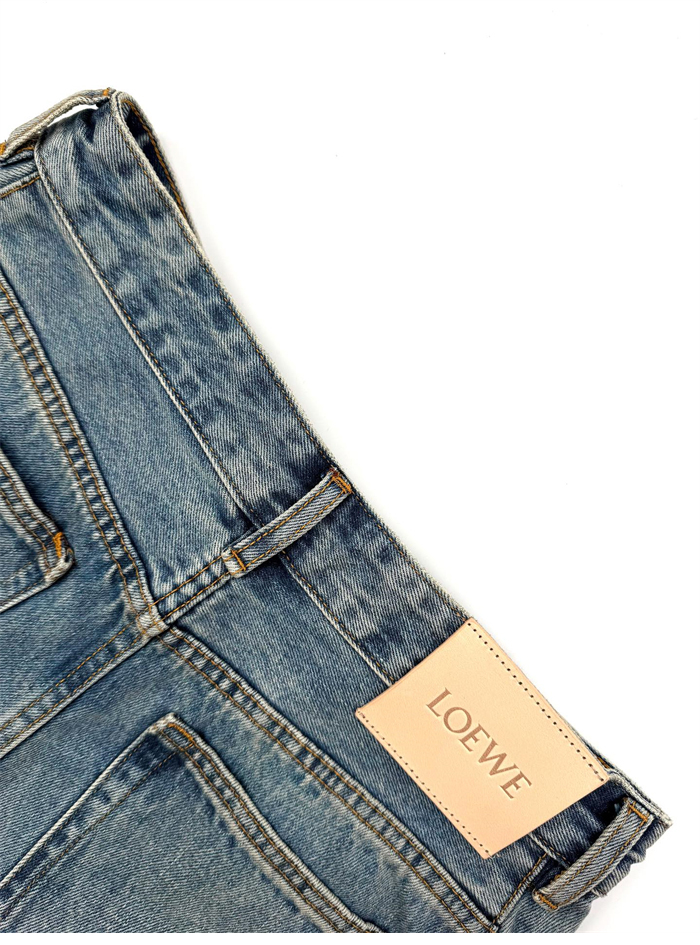 Loewe 로에베 아나그램 베럴 레그 워시드 와이드 데님 진 레플리카 10번 이미지 - 의류 | 세미샵 레플리카 사이트