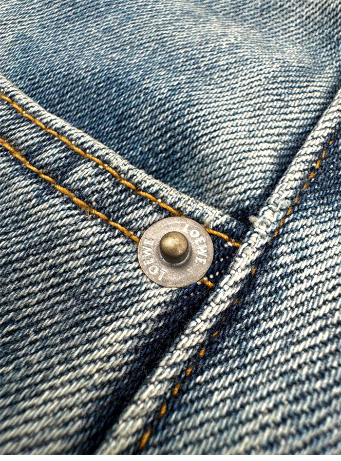 Loewe 로에베 아나그램 베럴 레그 워시드 와이드 데님 진 레플리카 12번 이미지 - 의류 | 세미샵 레플리카 사이트