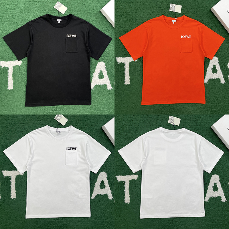 로에베 로에베 포켓 로고 릴랙스 핏 코튼 티셔츠 레플리카 1번 이미지 - 의류 | 세미샵 레플리카 사이트