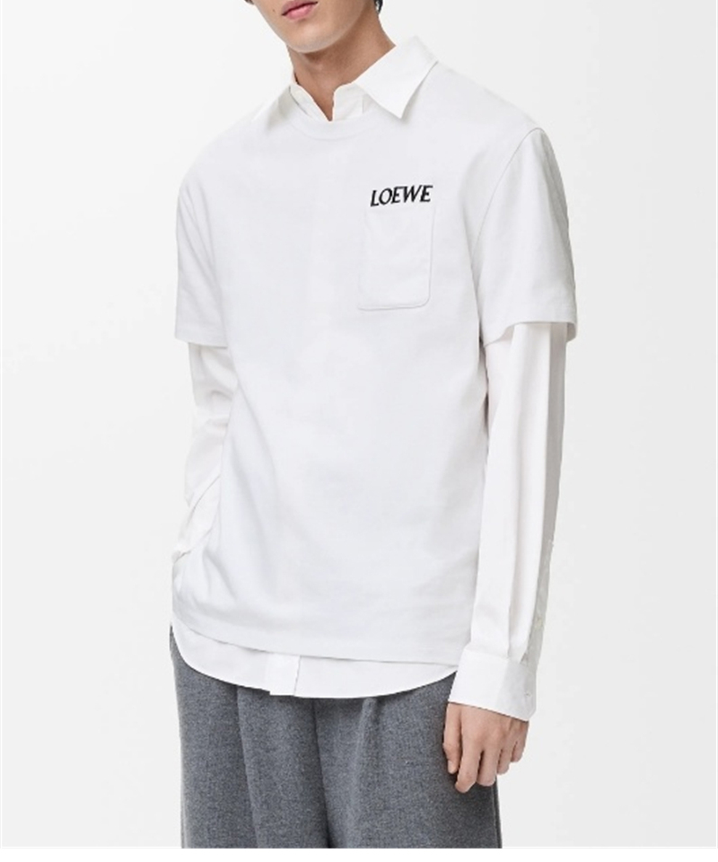 로에베 로에베 포켓 로고 릴랙스 핏 코튼 티셔츠 레플리카 7번 이미지 - 의류 | 세미샵 레플리카 사이트