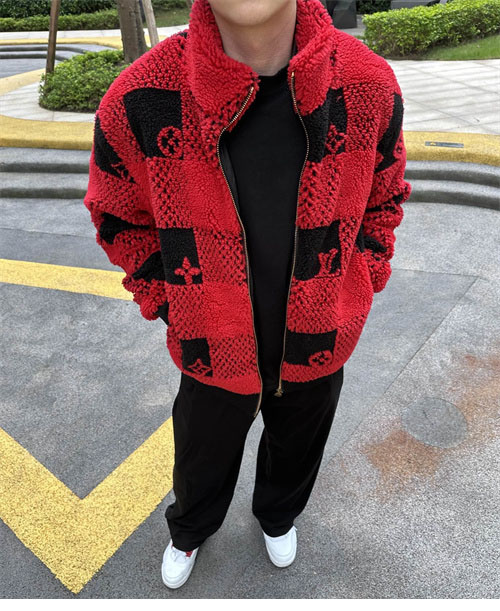 루이비통 24FW 다미에 플리스 블루종 - 상세 이미지
