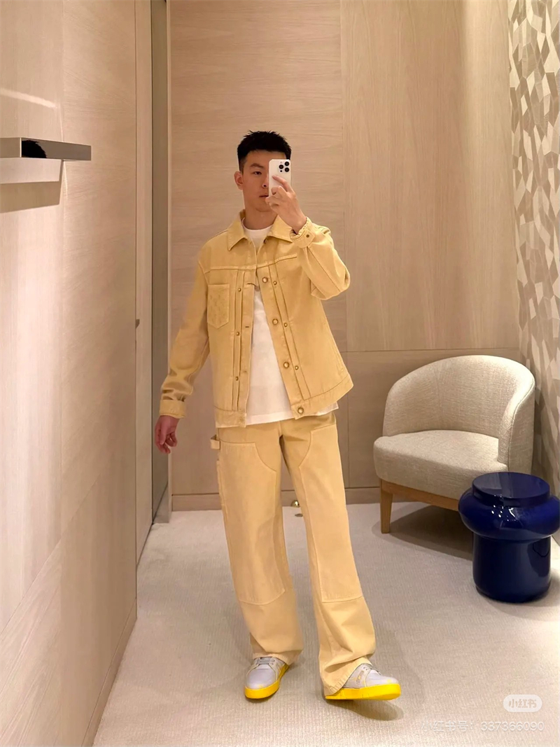 루이비통 25FW 가먼트 다이드 데님 카펜터 팬츠（세븐） - 상세 이미지