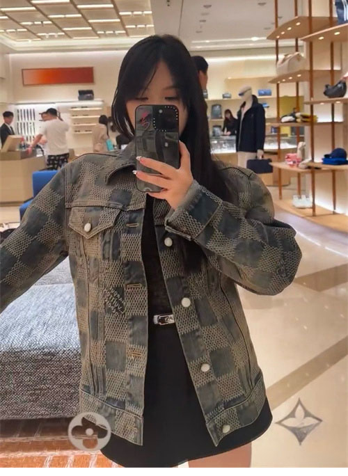 루이비통 3D 다미에 워시드 데님 자켓 - 상세 이미지