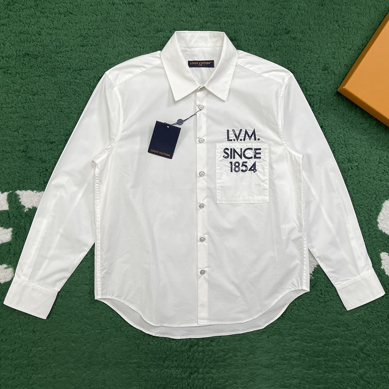 루이비통 루이비통 LVM 레터링 롱 슬리브드 시그니처 포플린 셔츠 레플리카 11번 이미지 - 의류 | 세미샵 레플리카 사이트