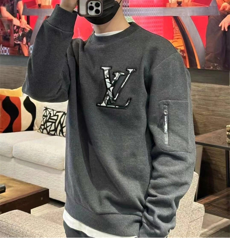루이비통 LV Ice 로고 콤팩트 코튼 크루넥 스웨터（레어） - 상세 이미지