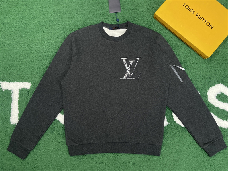 루이비통 LV Ice 로고 콤팩트 코튼 크루넥 스웨터（레어） - 상세 이미지
