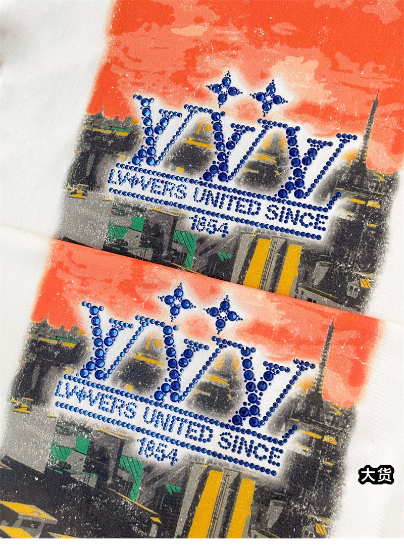 루이비통 LV Vers United 그래픽 반팔 티셔츠 - 상세 이미지