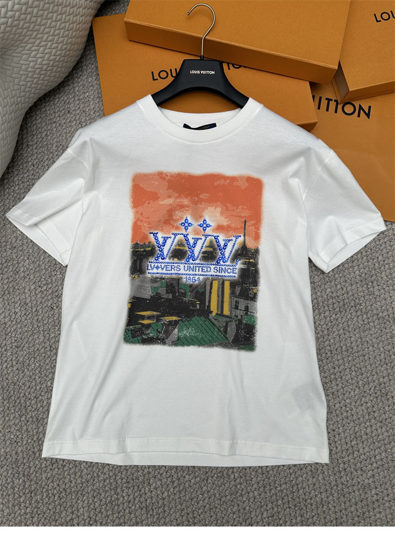 루이비통 LV Vers United 그래픽 반팔 티셔츠 - 상세 이미지