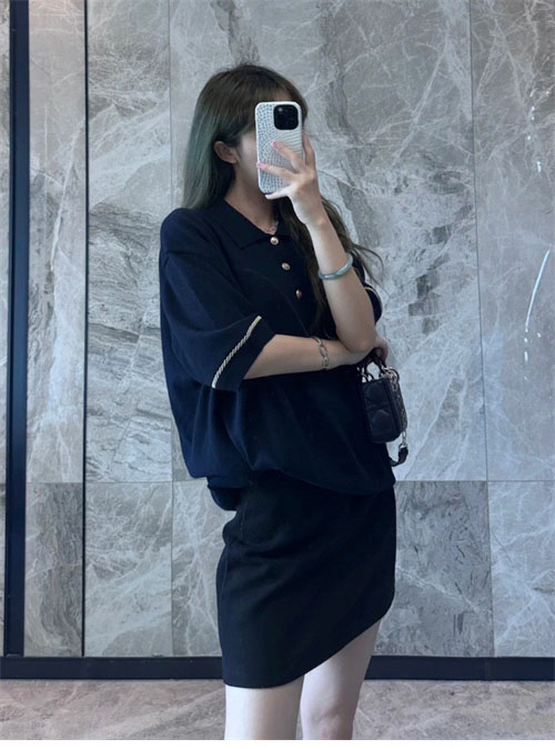 루이비통 LV컵 버튼 로프 자수 반팔 코튼 폴로 티셔츠 - 상세 이미지