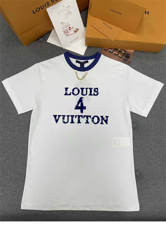 루이비통 Louis 4 Vuitton 크루넥 체인 반팔 티셔츠 (터보) - 상세 이미지
