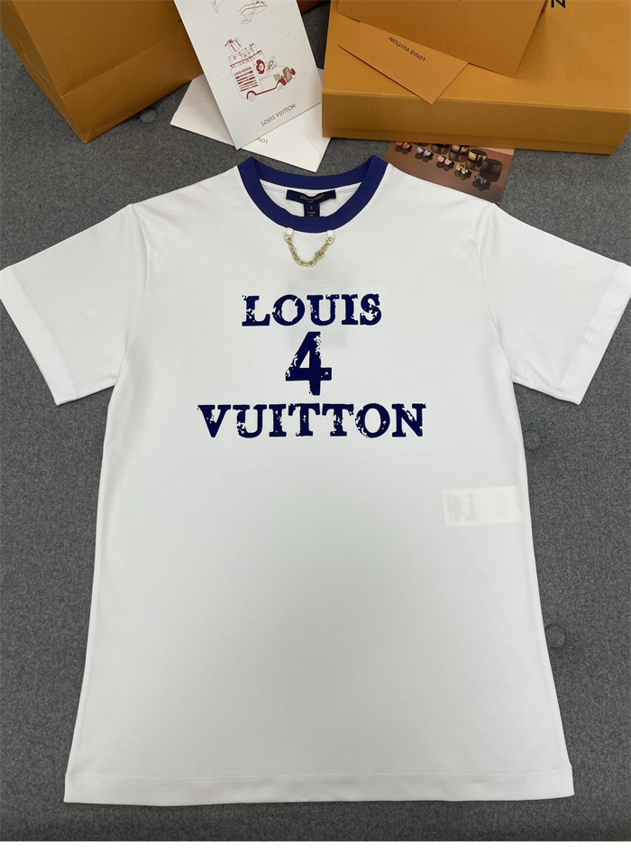 루이비통 Louis 4 Vuitton 크루넥 체인 반팔 티셔츠 (터보) - 상세 이미지